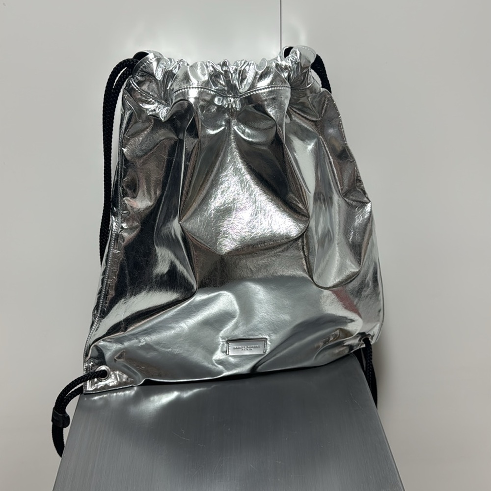firm -Authentic Saint Laurent drawstring bag- NWOT - Picture 2 of 12